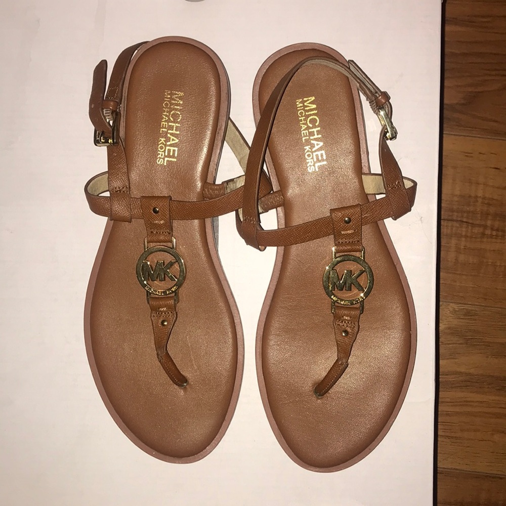 Michael kors flat brown sandals